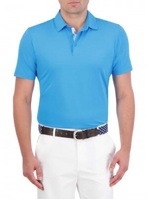 Robert Graham Axelsen Performance Polo Niebieskie | WXBLUY203