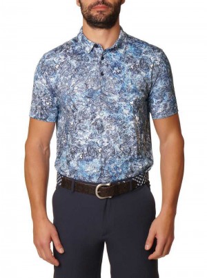 Robert Graham Beatty Polo Niebieskie | FOHLBZ987