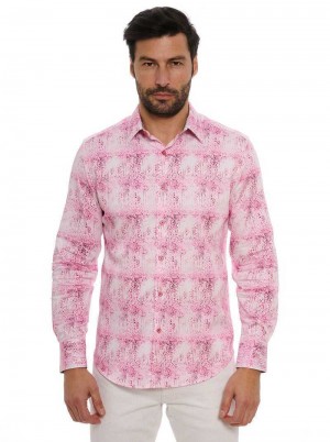 Robert Graham Dreamweaver Long Sleeve Button Down Shirt Różowe | AGIBHO578