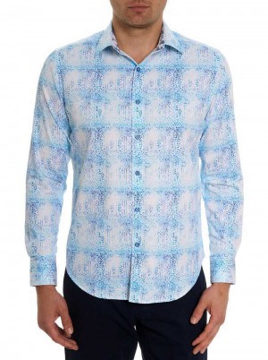 Robert Graham Dreamweaver Long Sleeve Button Down Shirt Teal | PWRQZU973