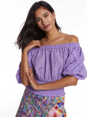 Robert Graham Esme Blouse Lilac | WPNEOD179