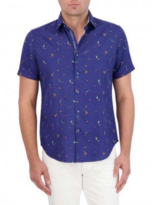 Robert Graham Good-night Short Sleeve Button Down Shirt Classic | XNRPEH843