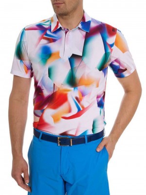 Robert Graham Hiatus Polo Białe | QKCHEJ610