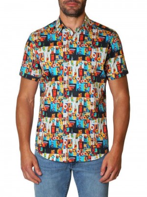 Robert Graham Ice-cubist Short Sleeve Button Down Shirt Multi | CQZDMH143