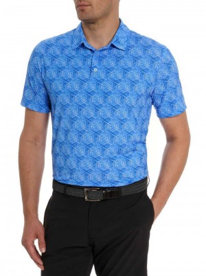 Robert Graham Iron Skull Performance Polo Periwinkle | LJMWDF780