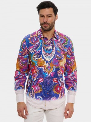 Robert Graham Limited Edition Bead My Guest Long Sleeve Button Down Shirt Multi | CXTHMB162