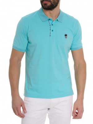 Robert Graham Lucifer Polo Niebieskie | NPRTVZ196