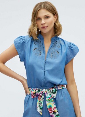 Robert Graham Mabel Blouse Indygo | MPHING762