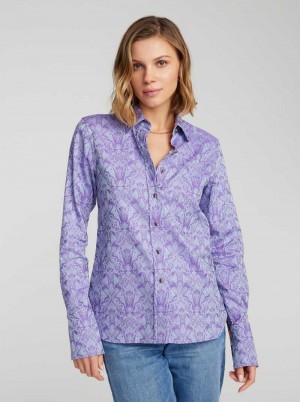 Robert Graham Priscilla Shirt Lilac | LIAXGD987