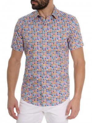 Robert Graham Prosser Short Sleeve Button Down Shirt Multi | NOAPYZ701