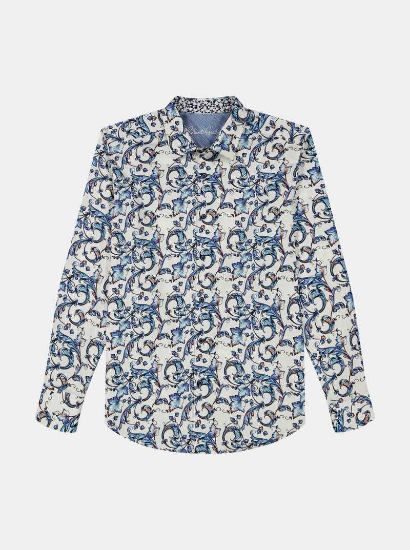 Robert Graham Acosta Long Sleeve Button Down Shirt Niebieskie | IBPRWJ502