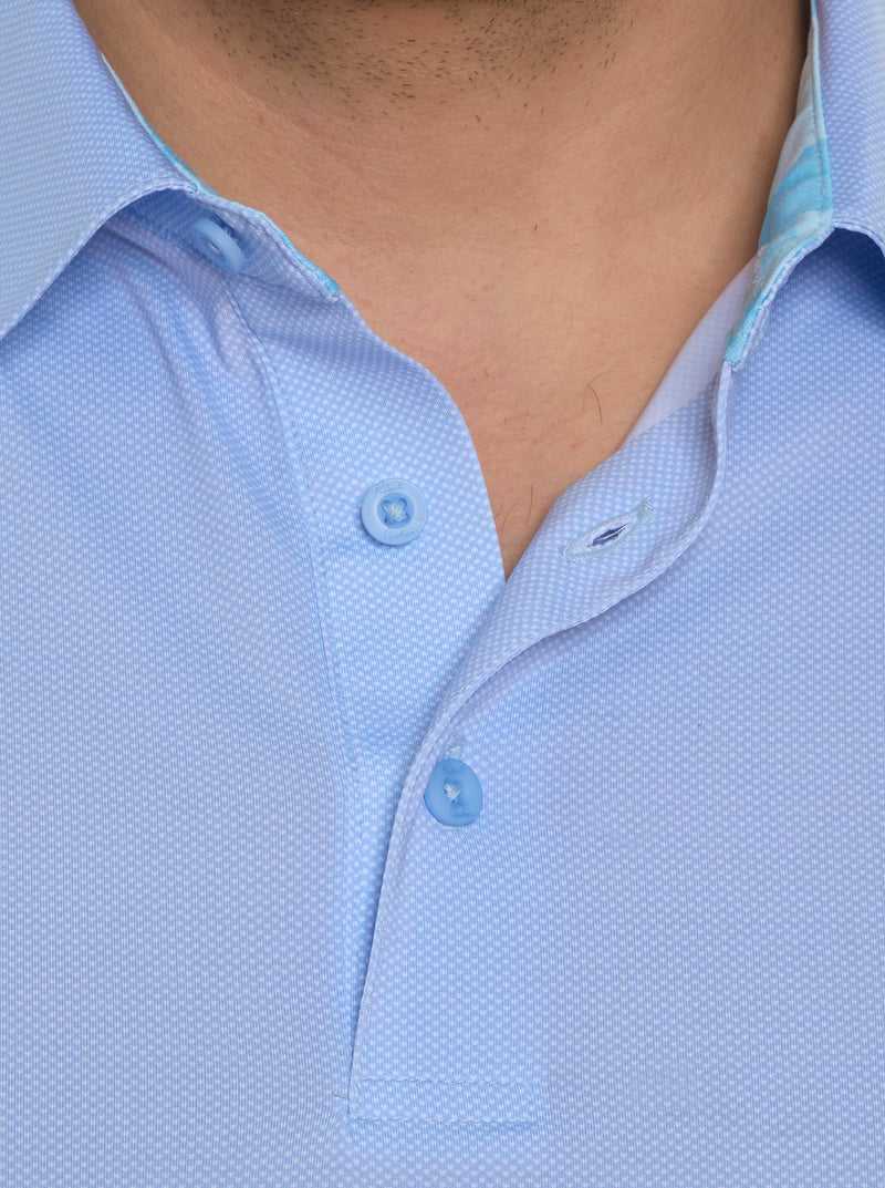 Robert Graham Alastor Long Sleeve Performance Polo Głęboka Niebieskie | XWSFNM691