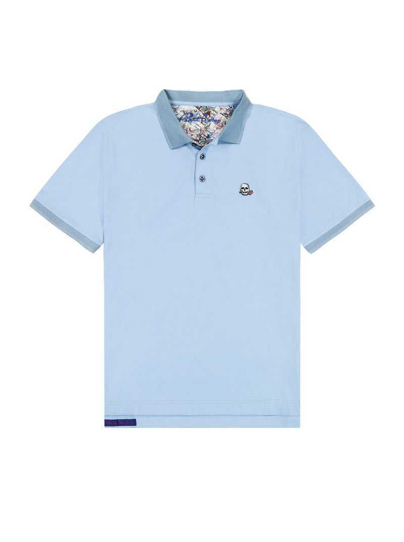 Robert Graham Archie Polo Tall Głęboka Niebieskie | VNUYOE562