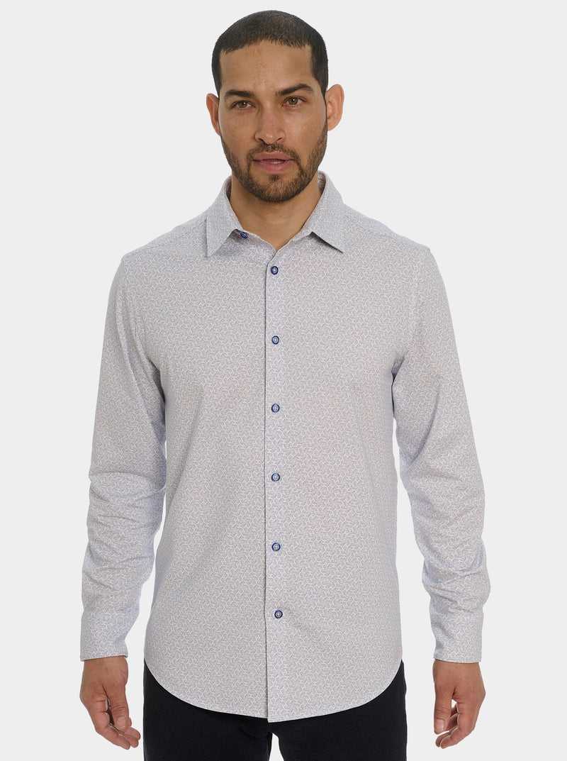 Robert Graham Asterisk Long Sleeve Button Down Shirt Niebieskie | SWMXTN864