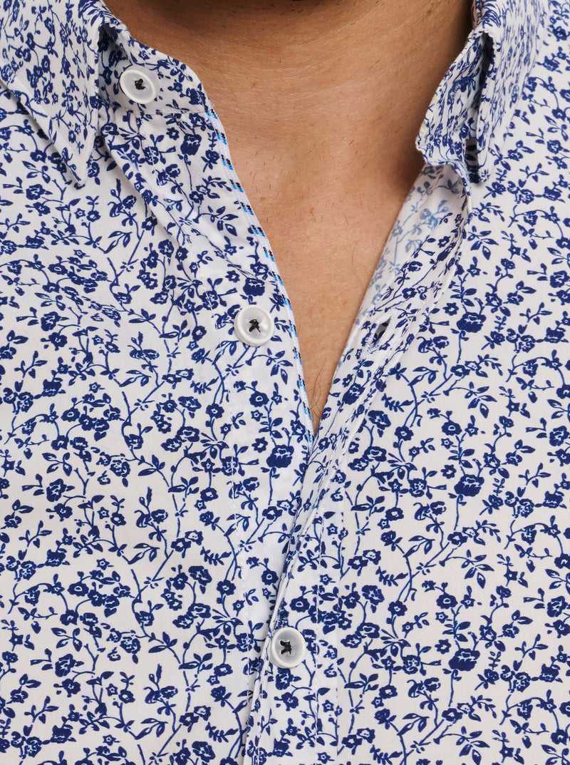 Robert Graham Bassel Short Sleeve Button Down Shirt Niebieskie | WPFNCR793