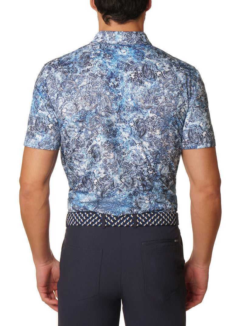 Robert Graham Beatty Polo Niebieskie | FOHLBZ987