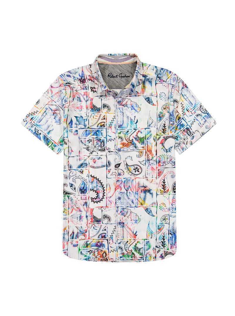 Robert Graham Belize Short Sleeve Button Down Shirt Tall Multi | USOAJZ976