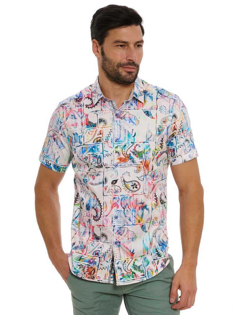 Robert Graham Belize Short Sleeve Button Down Shirt Tall Multi | USOAJZ976