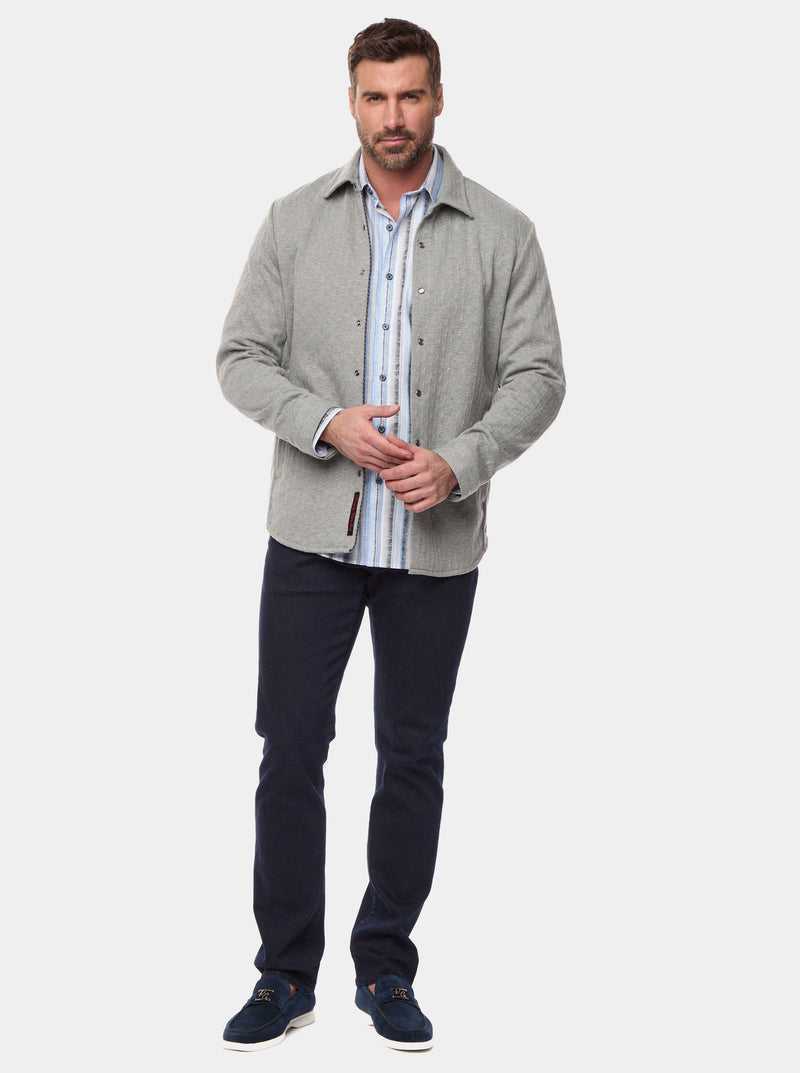 Robert Graham Billard Knit Jacket Szare | SXFLAY690