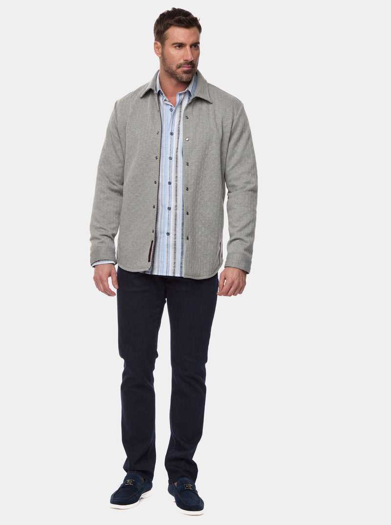 Robert Graham Billard Knit Jacket Szare | SXFLAY690