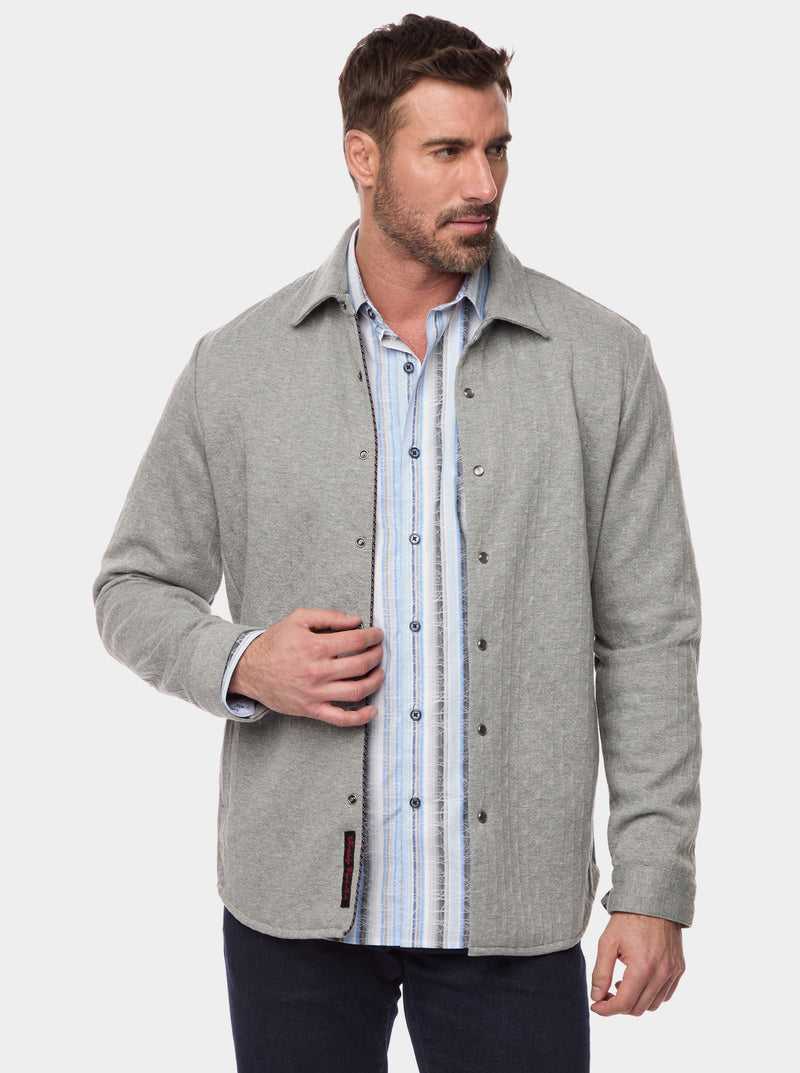 Robert Graham Billard Knit Jacket Szare | SXFLAY690