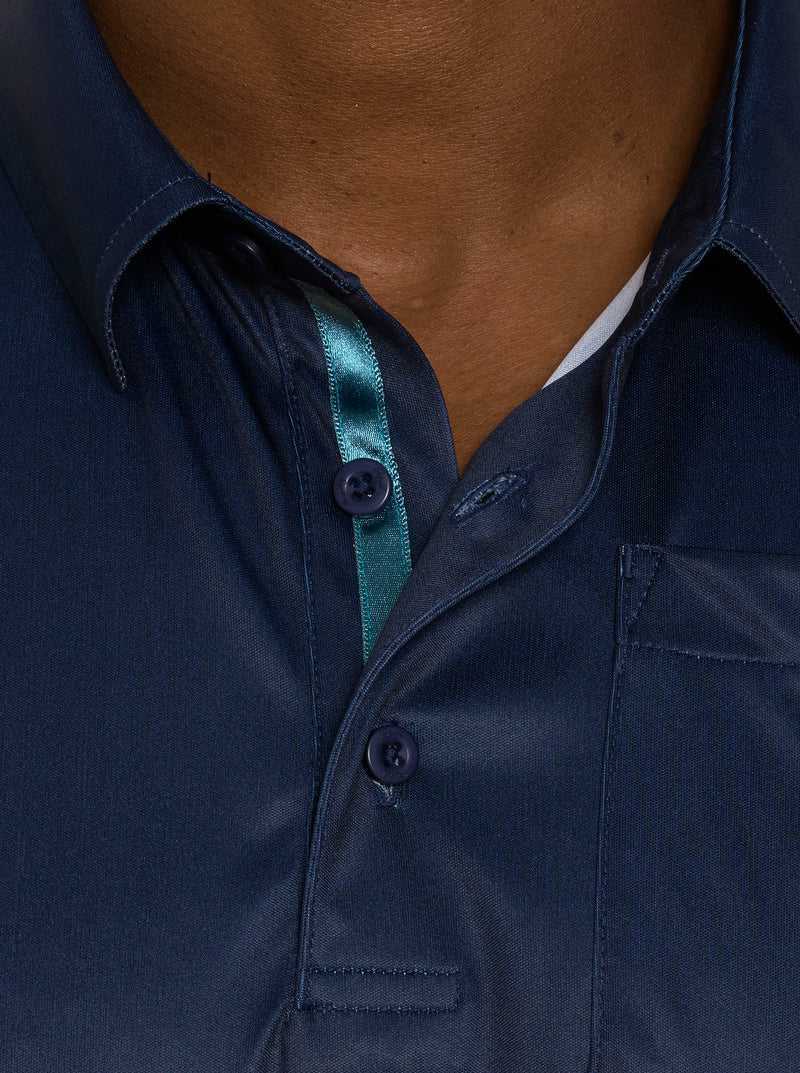 Robert Graham Blade Iron Performance Polo Granatowe | UGKAIW293