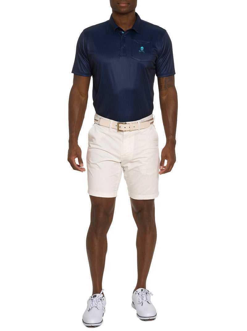 Robert Graham Blade Iron Performance Polo Granatowe | UGKAIW293