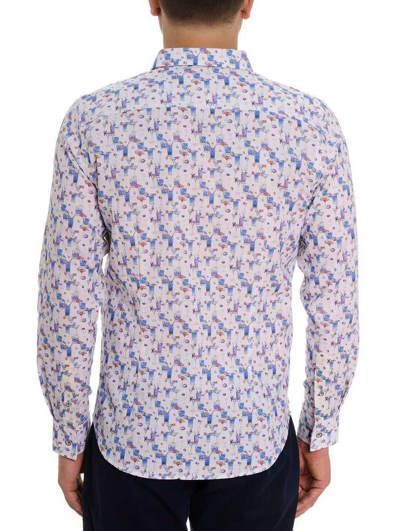 Robert Graham Blue Hawaiian Long Sleeve Button Down Shirt Tailored | QJOXKY804