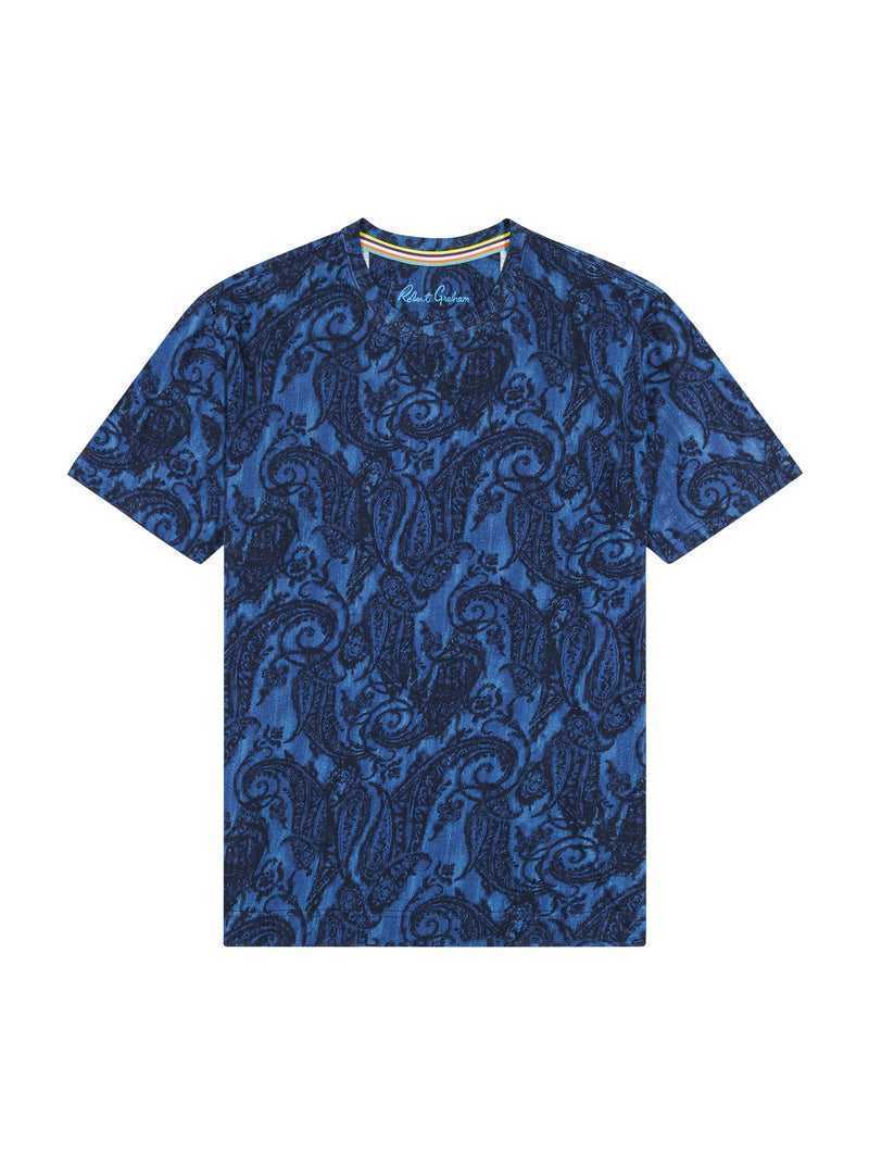 Robert Graham Bodhi T-shirt Granatowe | IGSUWQ015