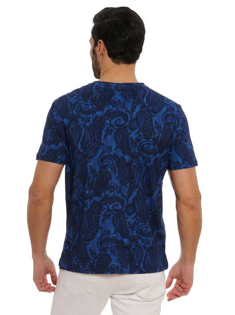 Robert Graham Bodhi T-shirt Granatowe | IGSUWQ015