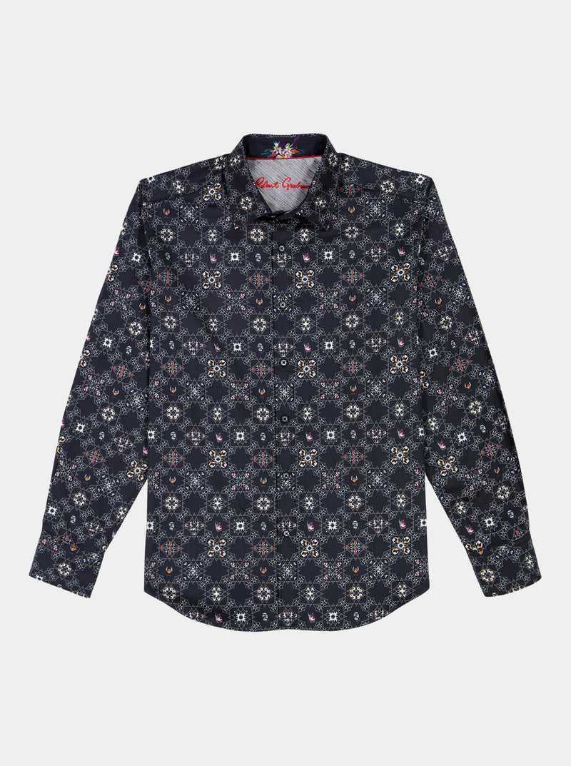 Robert Graham Buena Vista Long Sleeve Button Down Shirt Czarne | AJXBHW748