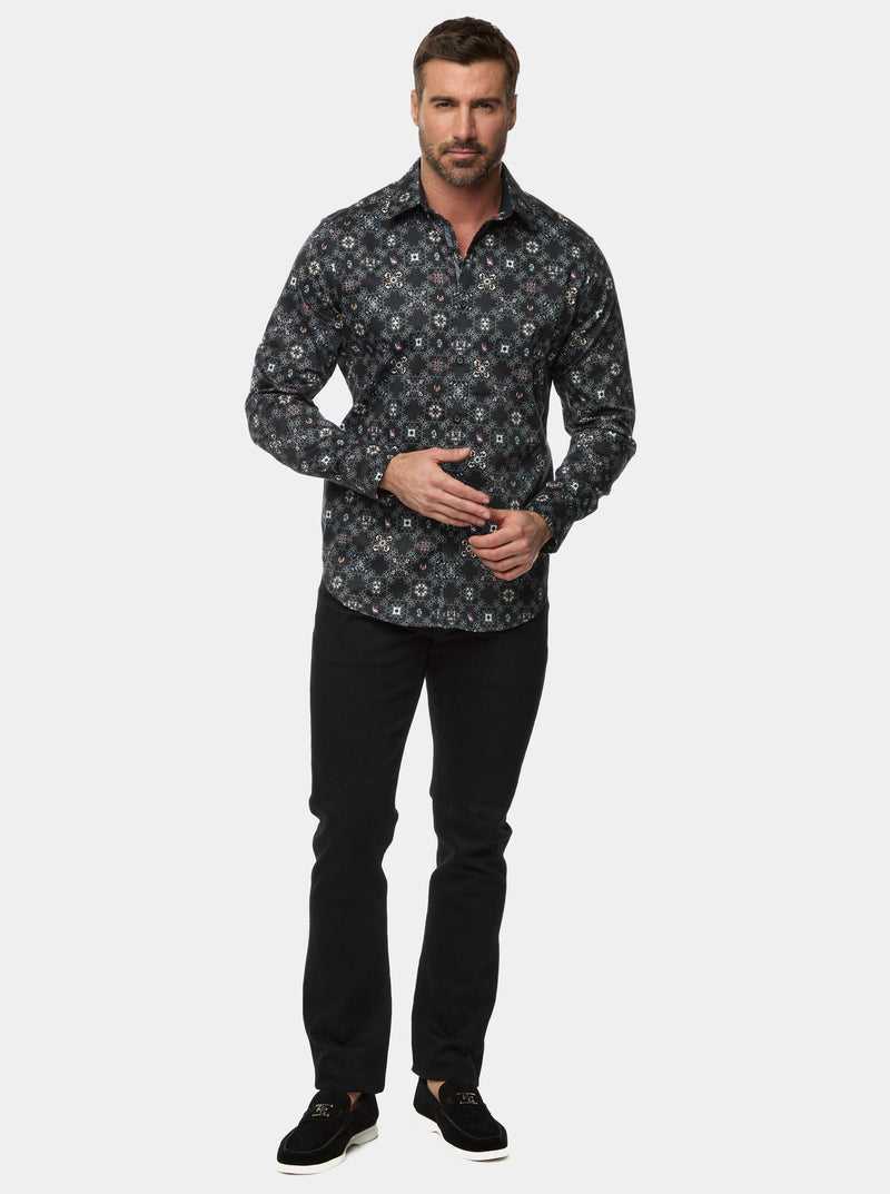 Robert Graham Buena Vista Long Sleeve Button Down Shirt Czarne | AJXBHW748