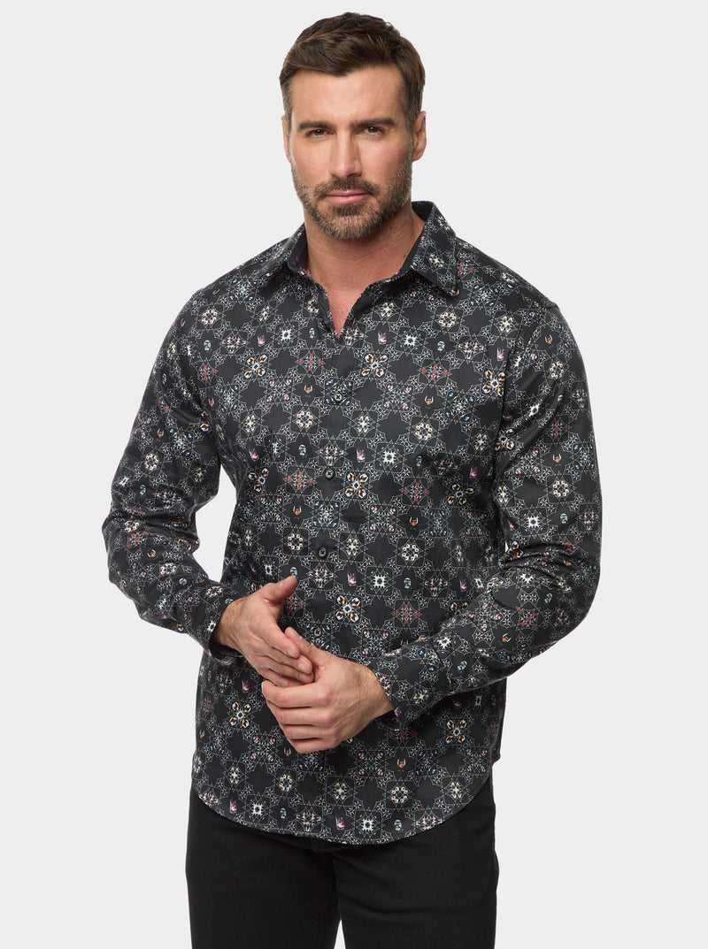 Robert Graham Buena Vista Long Sleeve Button Down Shirt Czarne | AJXBHW748