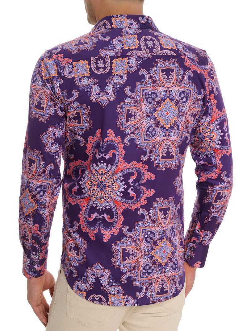 Robert Graham Casino Royale Long Sleeve Button Down Shirt Fioletowe | SERDLU092