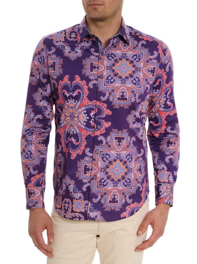 Robert Graham Casino Royale Long Sleeve Button Down Shirt Fioletowe | SERDLU092