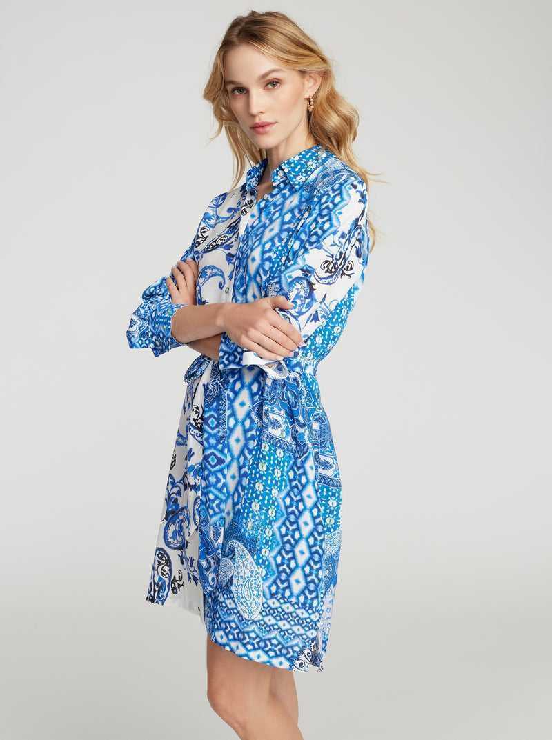 Robert Graham Charlotte Dress Niebieskie | AXZFMC258