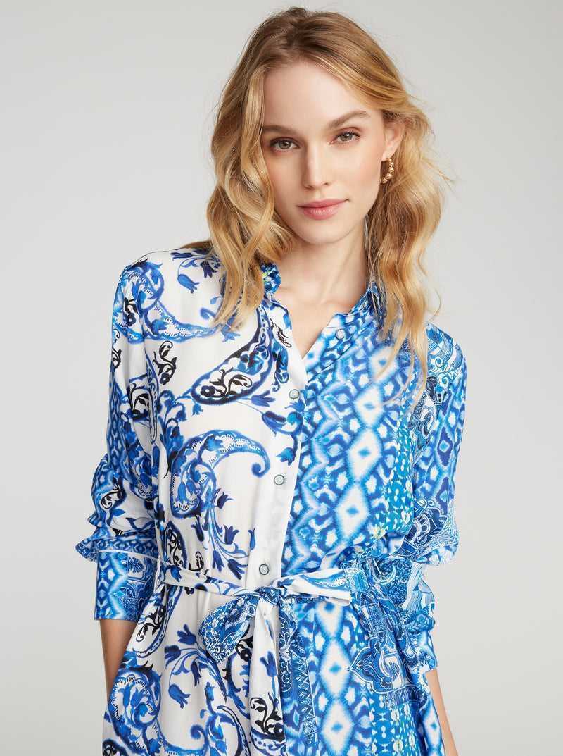 Robert Graham Charlotte Dress Niebieskie | AXZFMC258