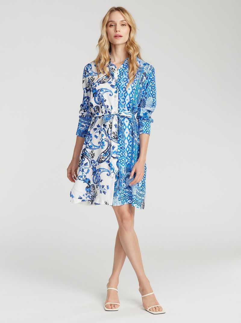 Robert Graham Charlotte Dress Niebieskie | AXZFMC258