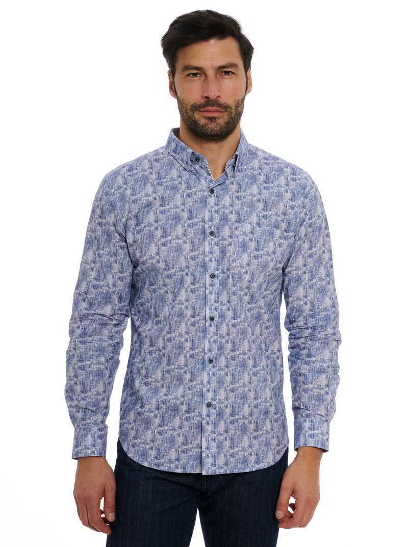 Robert Graham Chastin Long Sleeve Button Down Shirt Niebieskie | GPOWNQ264