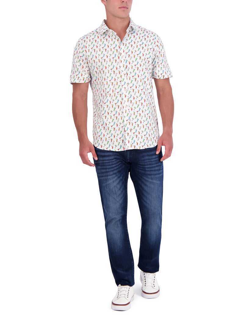 Robert Graham Cin Cin Short Sleeve Button Down Shirt Białe | GNUOPB915