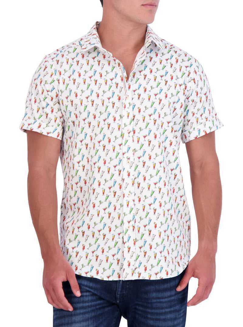 Robert Graham Cin Cin Short Sleeve Button Down Shirt Białe | GNUOPB915