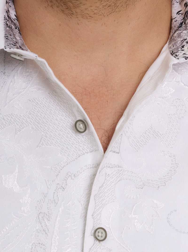 Robert Graham Clarion Long Sleeve Button Down Shirt Białe | HZMPXT726