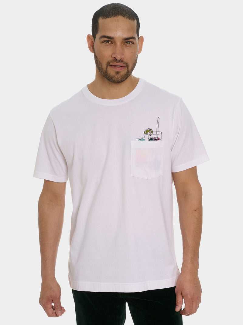 Robert Graham Cocktail Splash T-shirt Białe | QIEYJS428