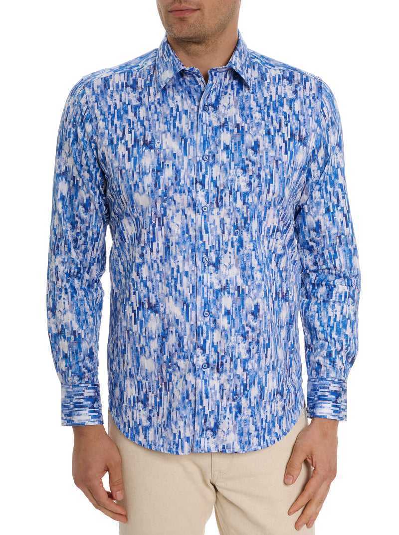 Robert Graham Demeri Long Sleeve Button Down Shirt Niebieskie | MQZNGK654