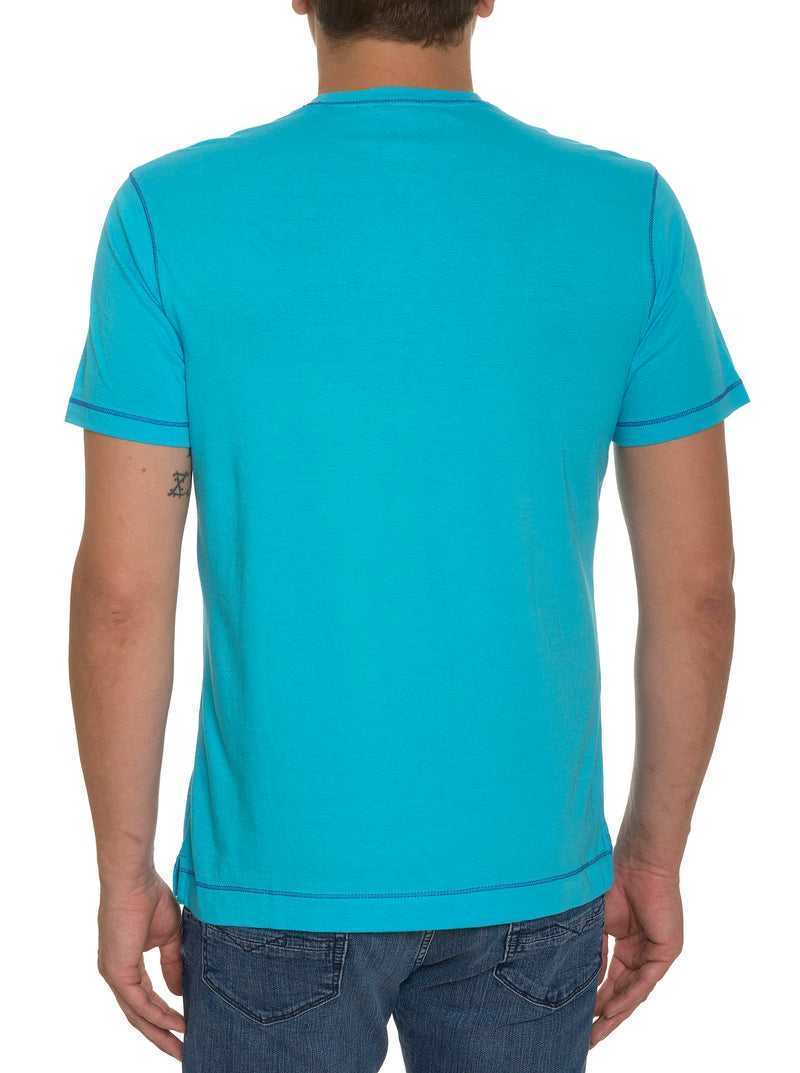 Robert Graham Eastwood T-shirt Aqua | UYLGWX796