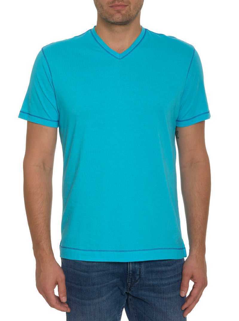 Robert Graham Eastwood T-shirt Aqua | UYLGWX796