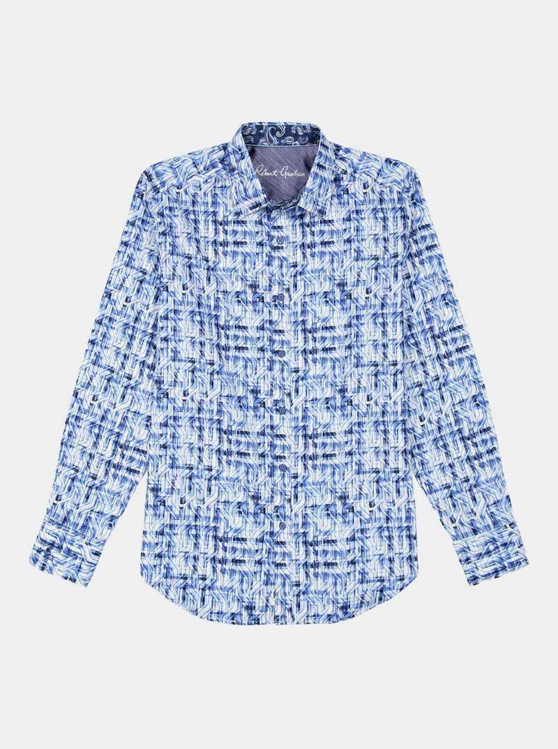 Robert Graham Erasmus Long Sleeve Button Down Shirt Niebieskie | TPAROU026