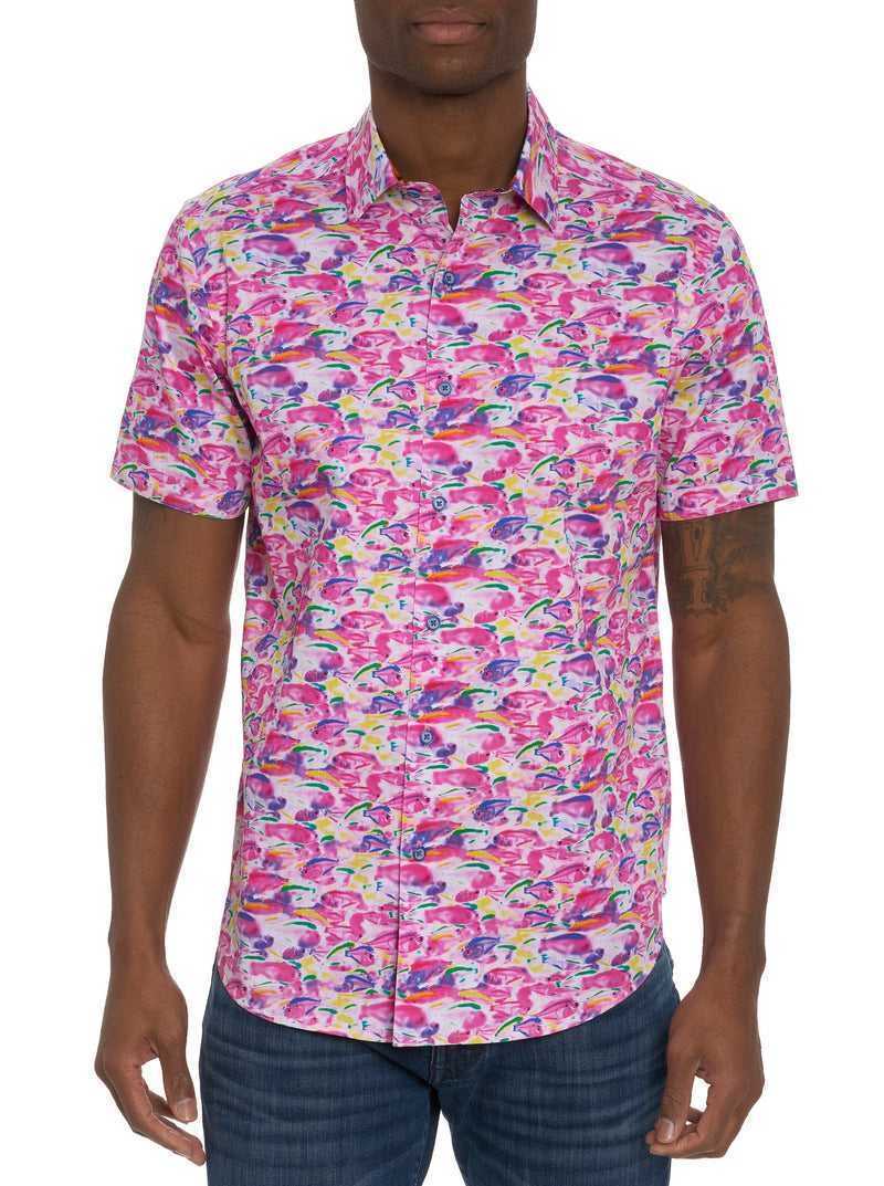 Robert Graham Fishy Business 2 Short Sleeve Button Down Shirt Różowe | YPOFRZ108