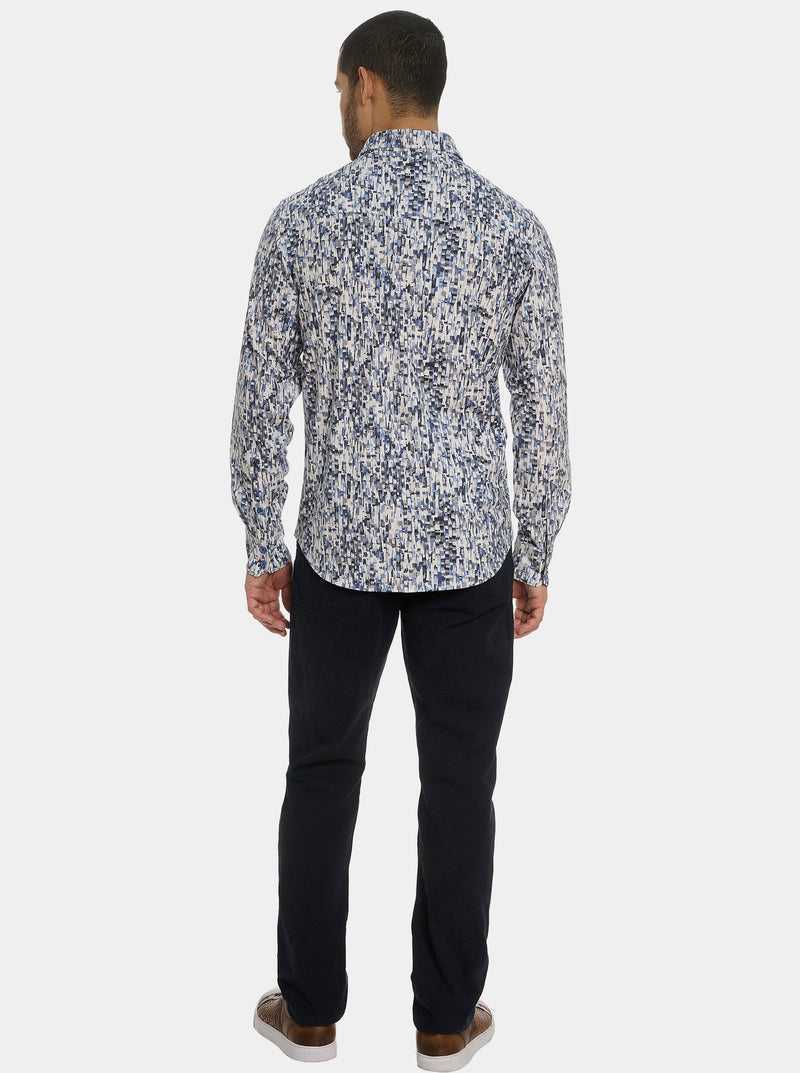 Robert Graham Fragment Long Sleeve Button Down Shirt Niebieskie | WNVLSO015