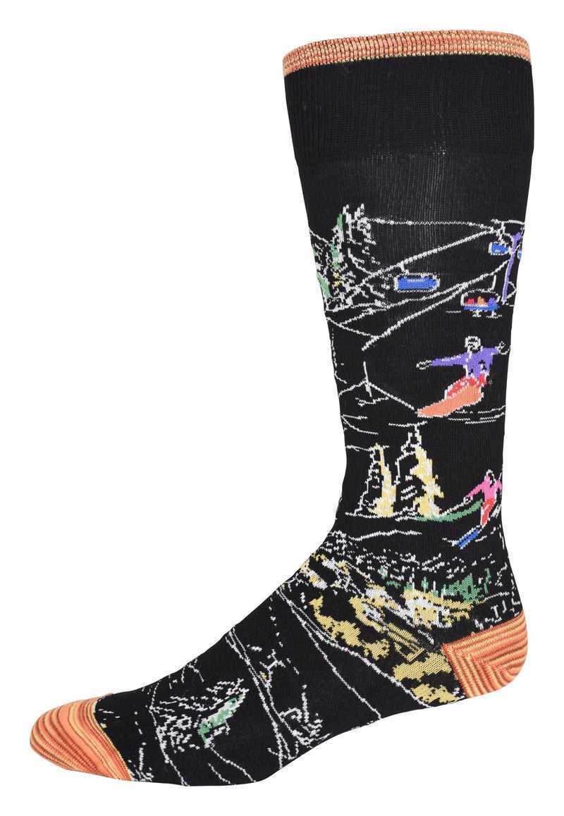 Robert Graham Gondola Sock Czarne | XDSIQZ516